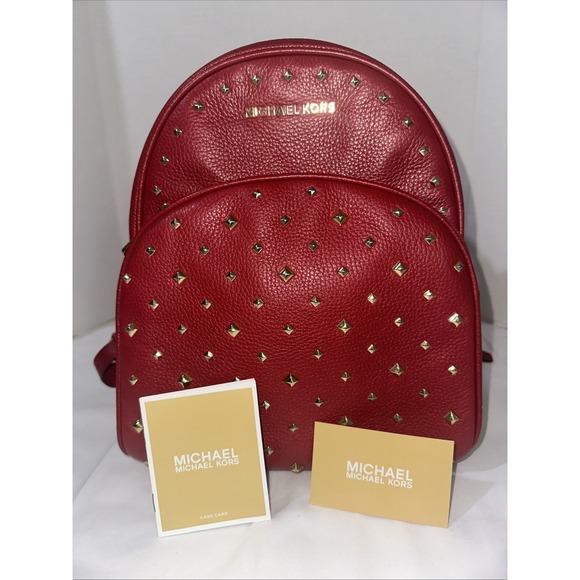 MICHAEL KORS 35H8GAYB8L Backpack Rucksack Leather Red Studs main image 10